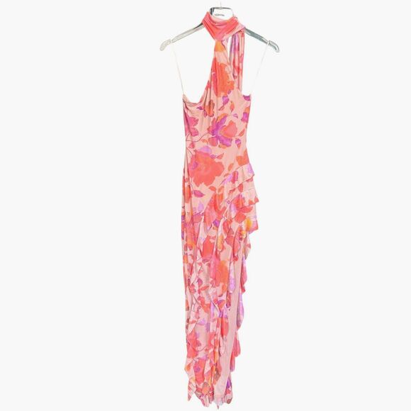 NWT AFRM Desiree Halter Ruffle Maxi Floral Dress XXS - Picture 2 of 9